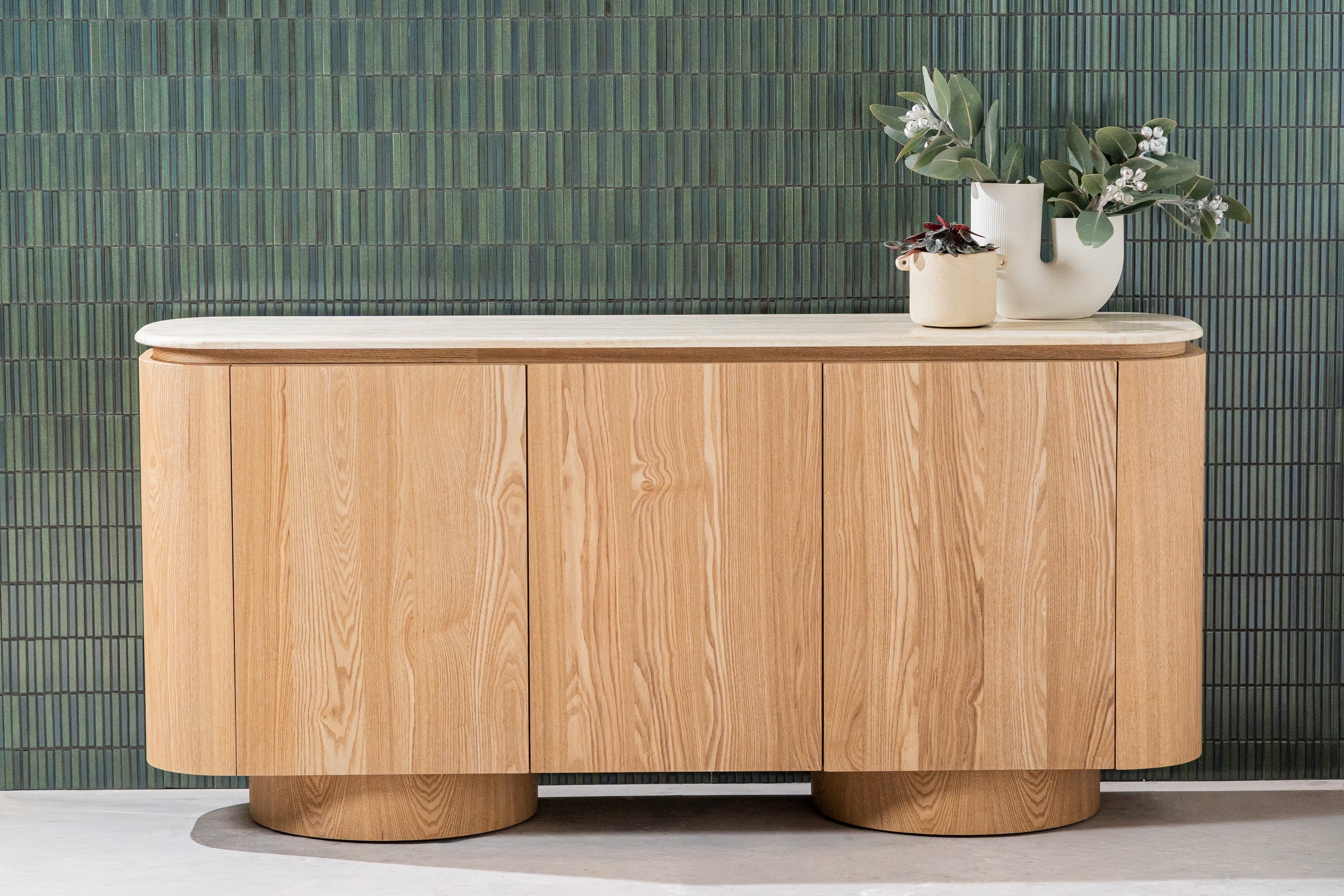 Varello Buffet White Travertine