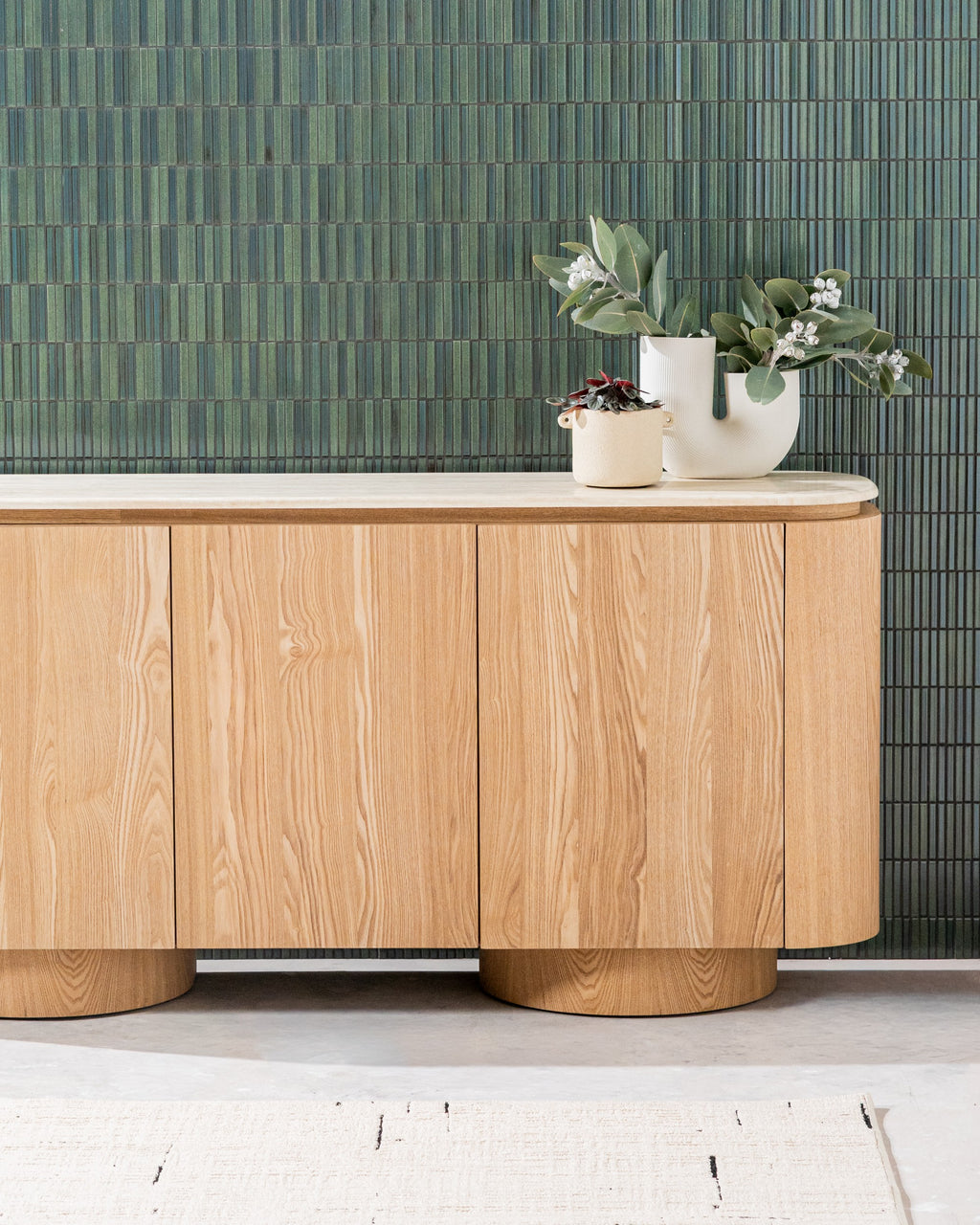Varello Buffet White Travertine