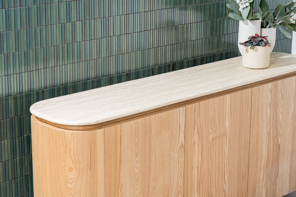 Varello Buffet White Travertine