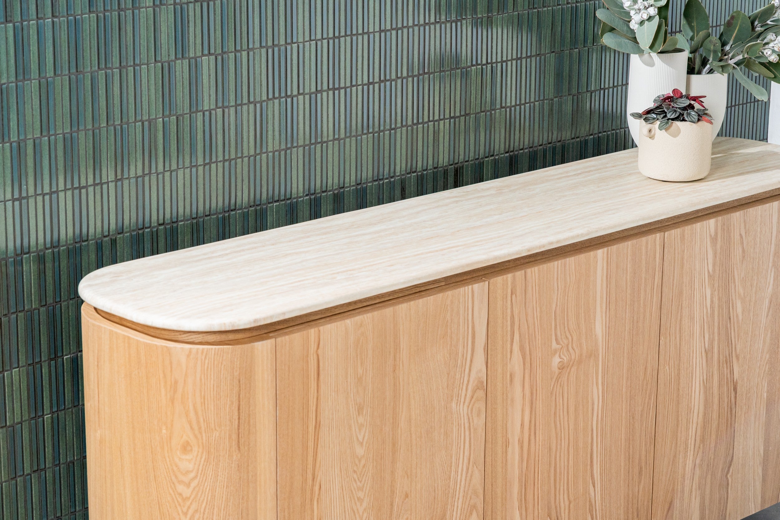 Varello Buffet White Travertine
