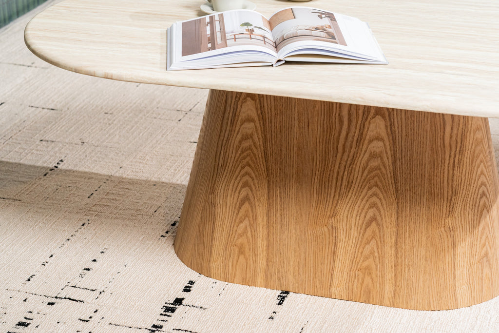 Varello Coffee Table White Travertine