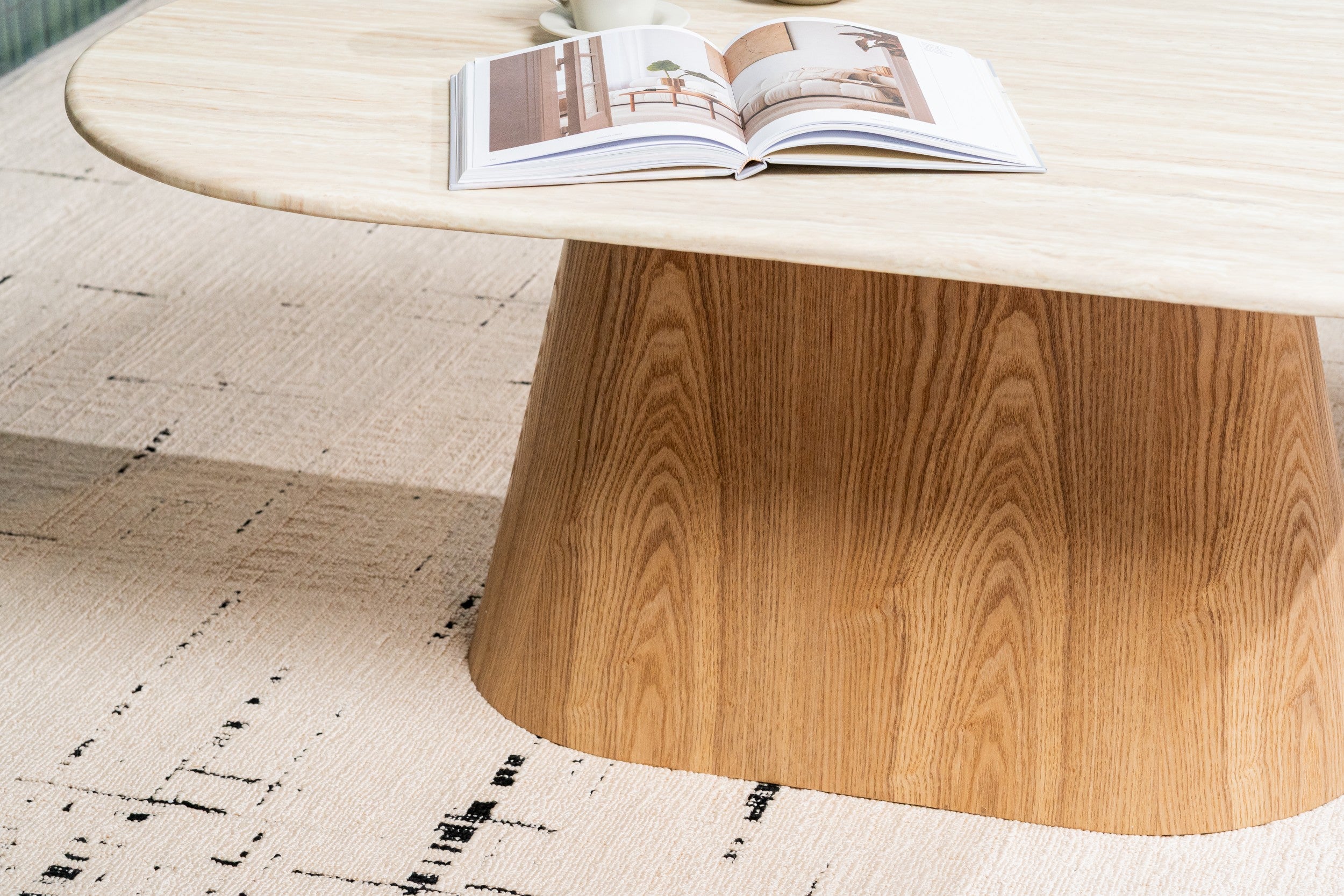 Varello Coffee Table White Travertine