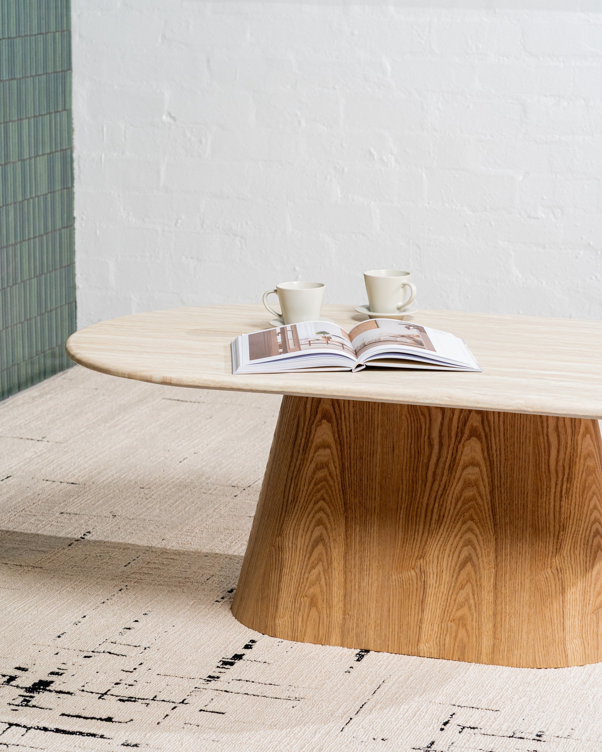 Varello Coffee Table White Travertine