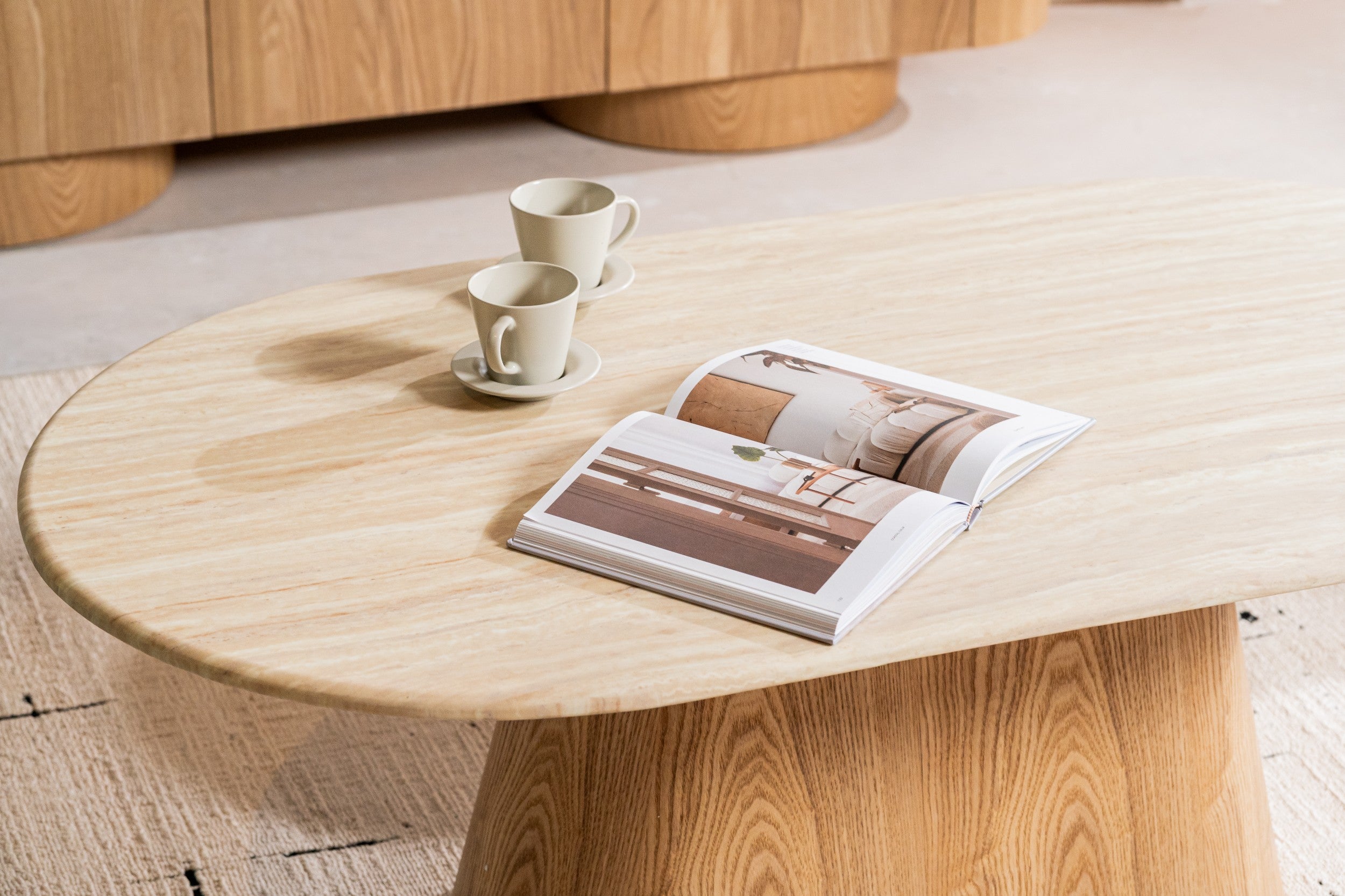 Varello Coffee Table White Travertine