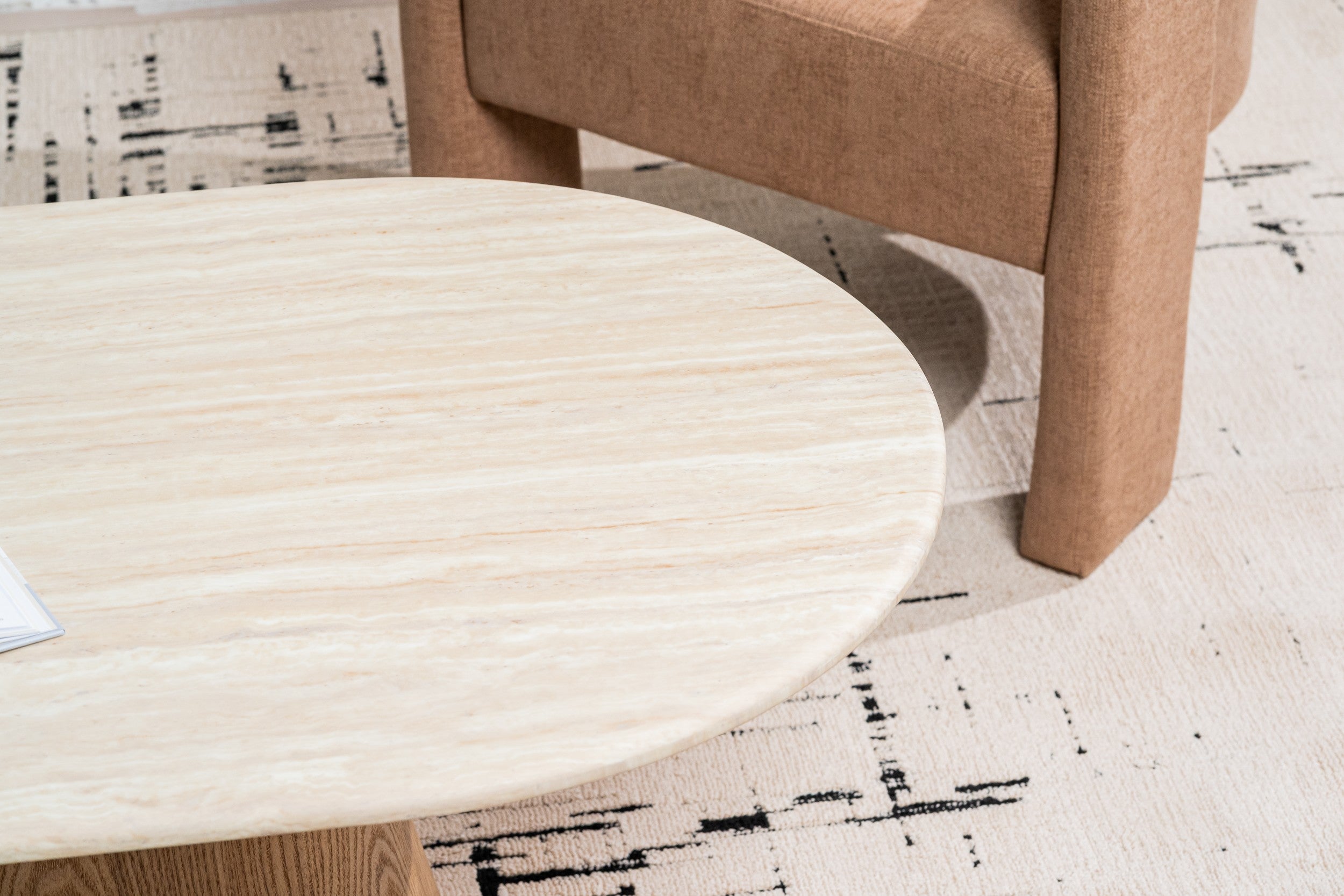 Varello Coffee Table White Travertine