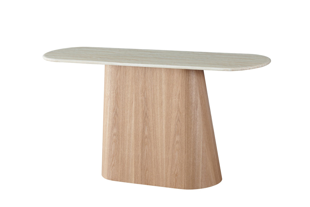 Varello Console Table White Travertine