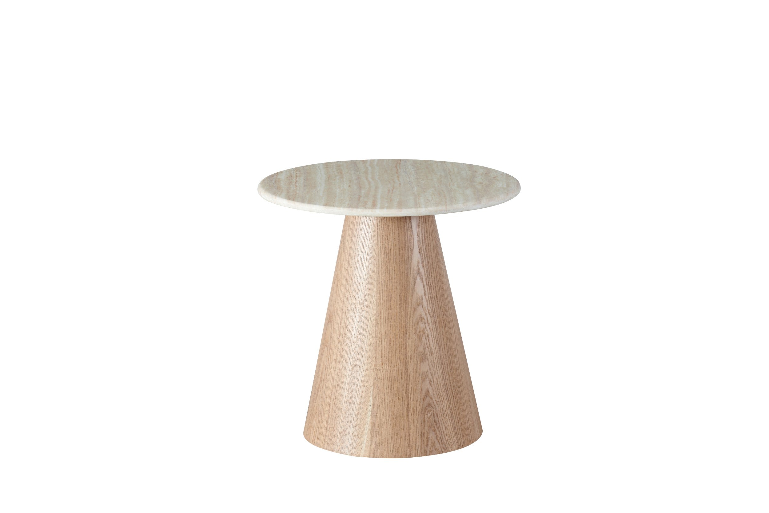 Varello Side Table White Travertine