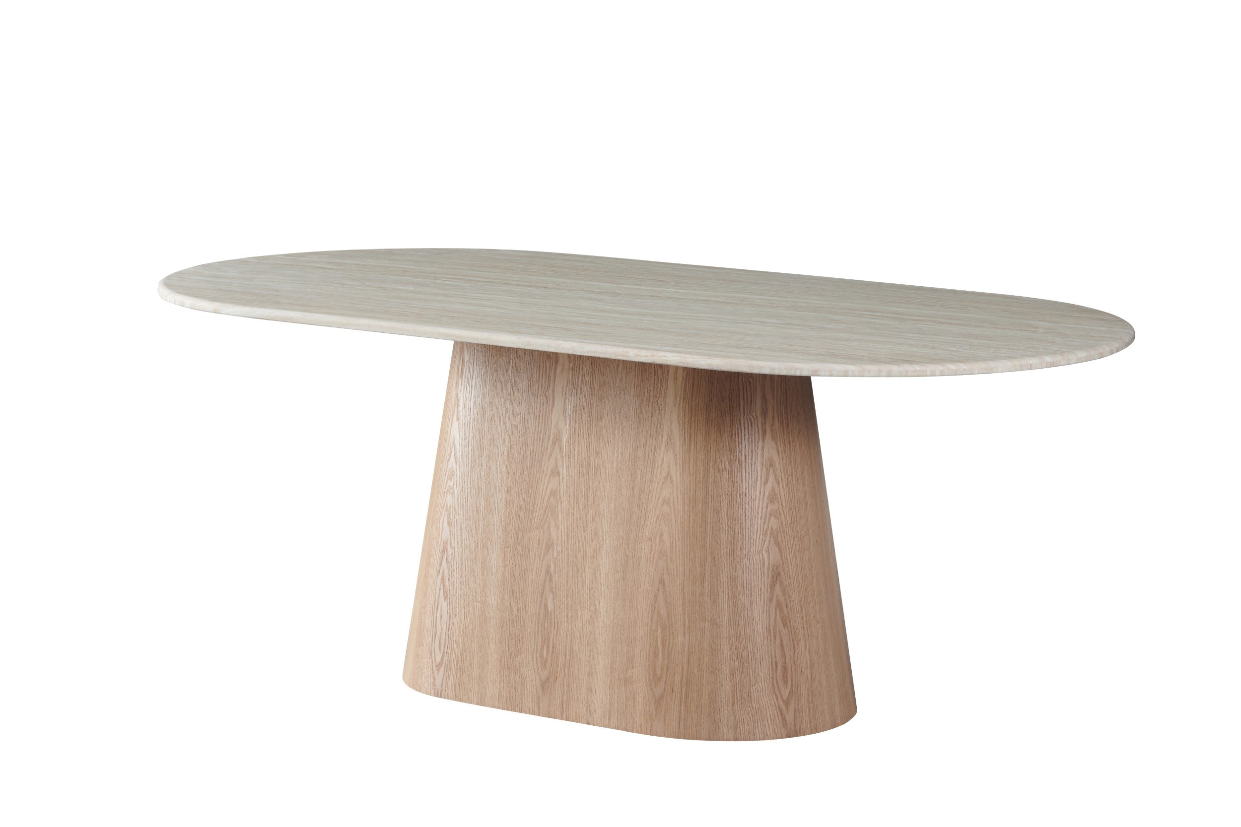 Varello Large Dining Table White Travertine