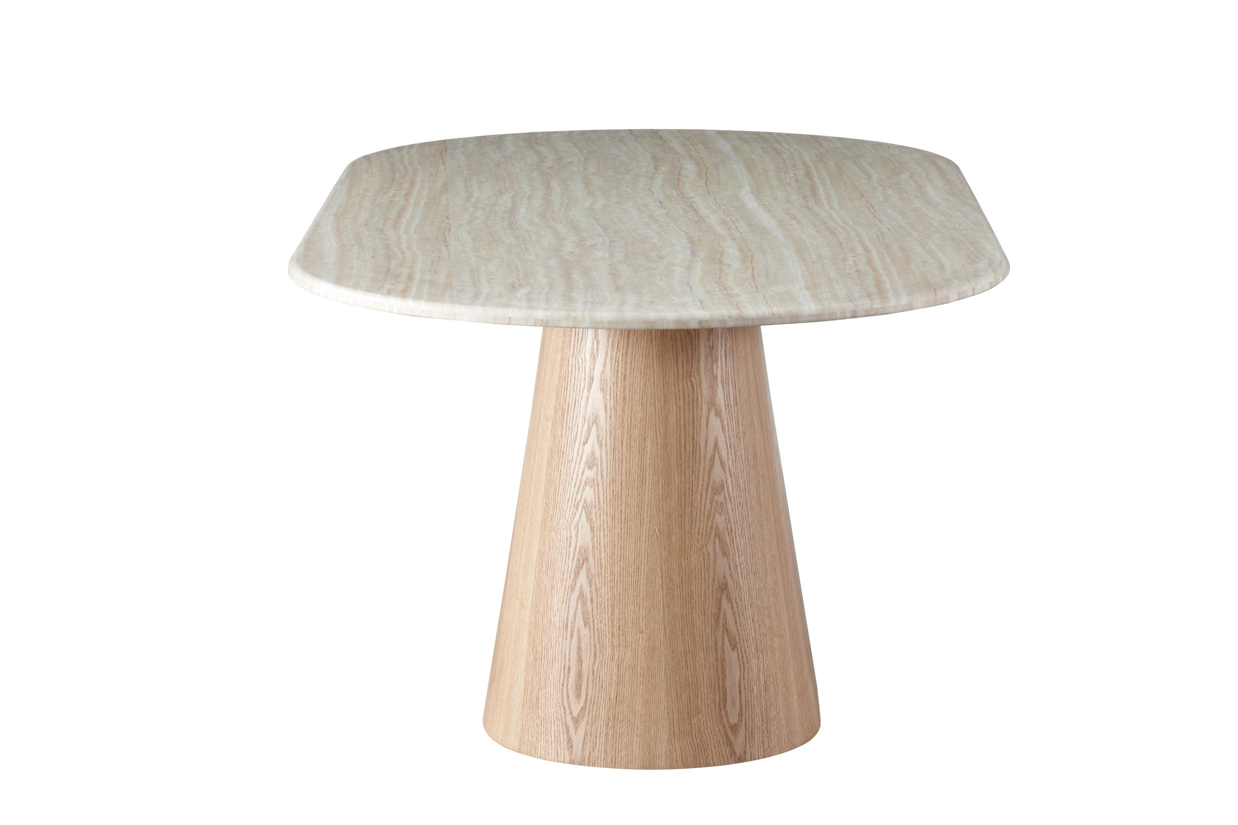 Varello Large Dining Table White Travertine