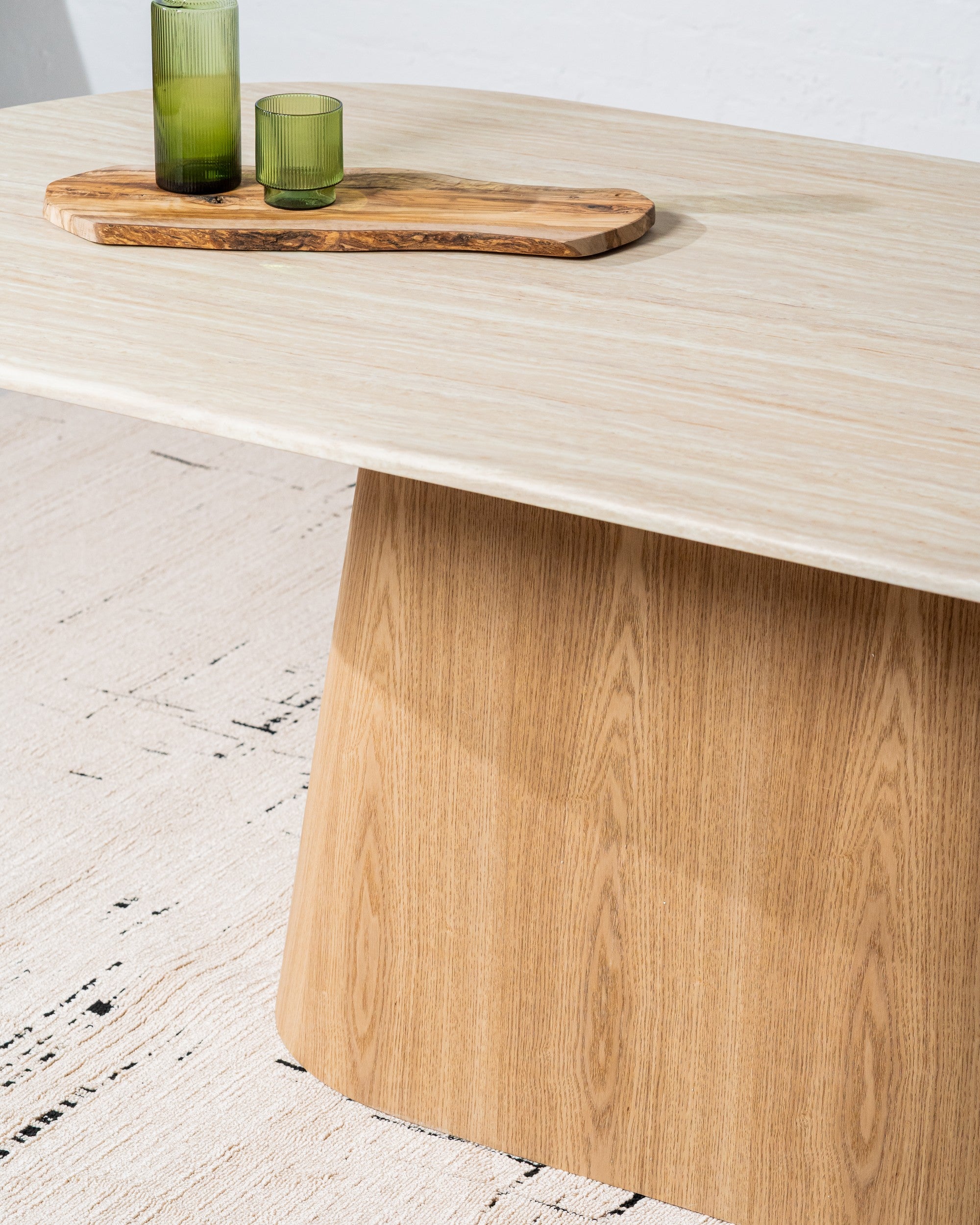 Varello Dining Table White Travertine