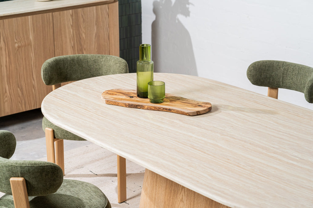 Varello Dining Table White Travertine