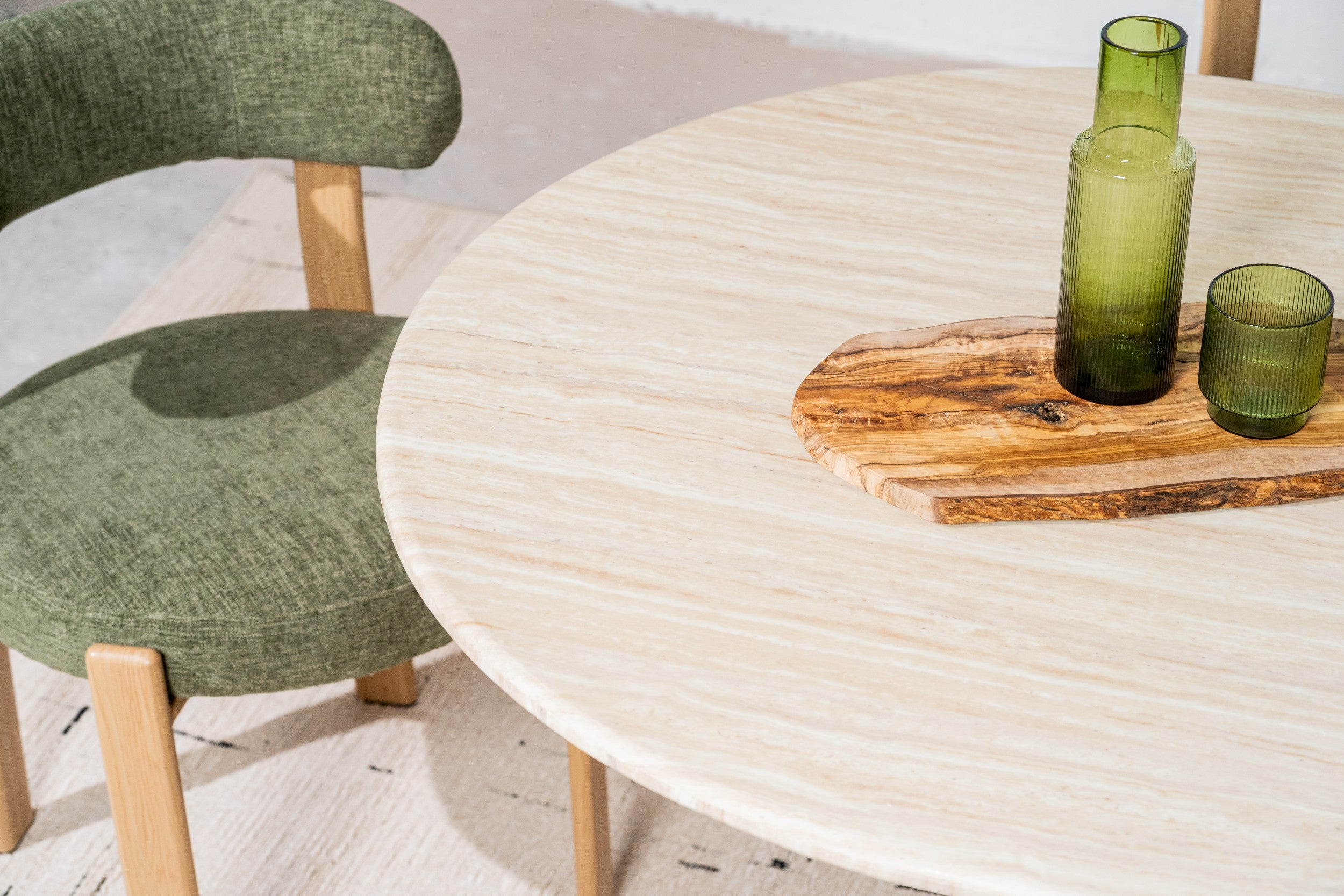 Varello Dining Table White Travertine