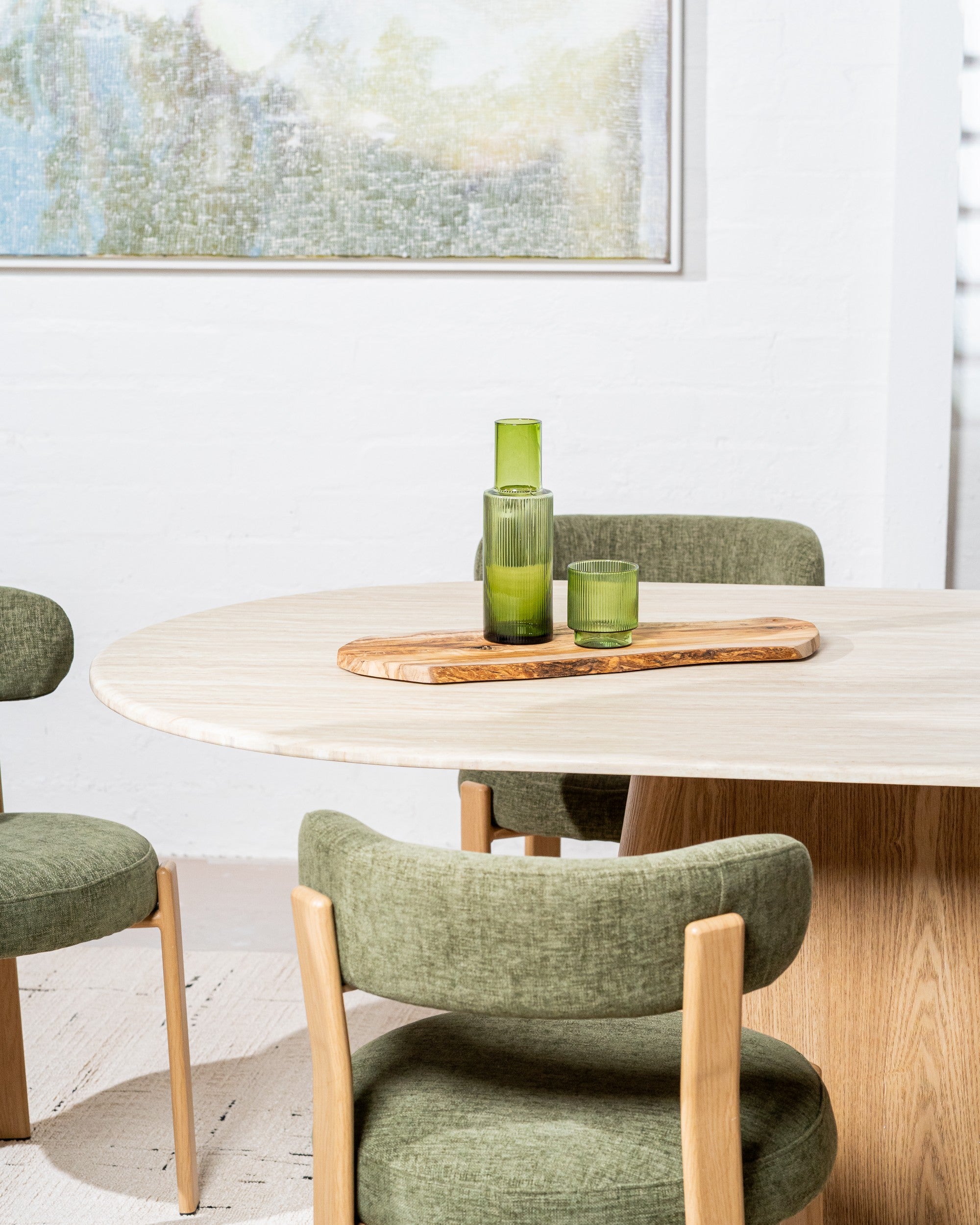 Varello Dining Table White Travertine