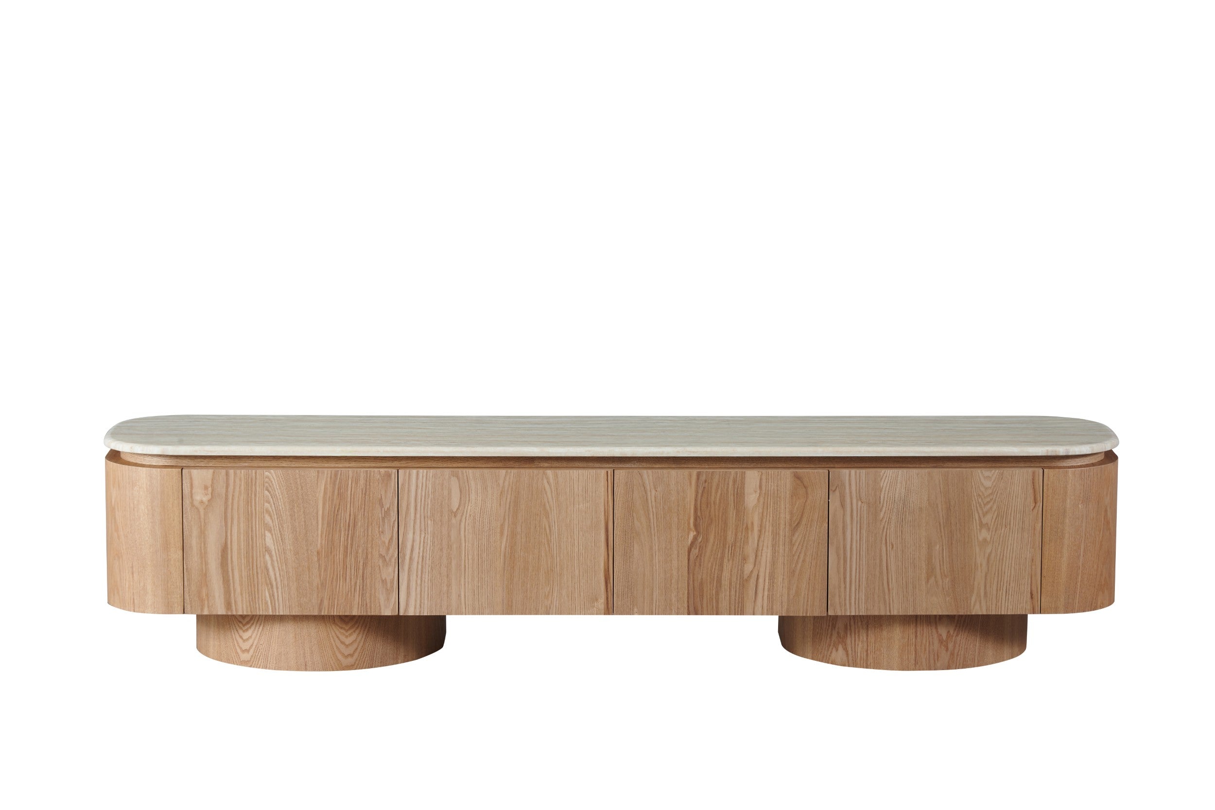 Varello TV Unit White Travertine