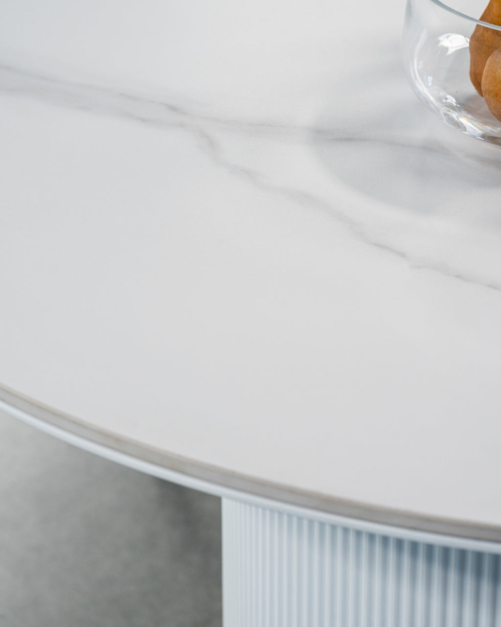 Windmere Dining Table Snow White Ceramic