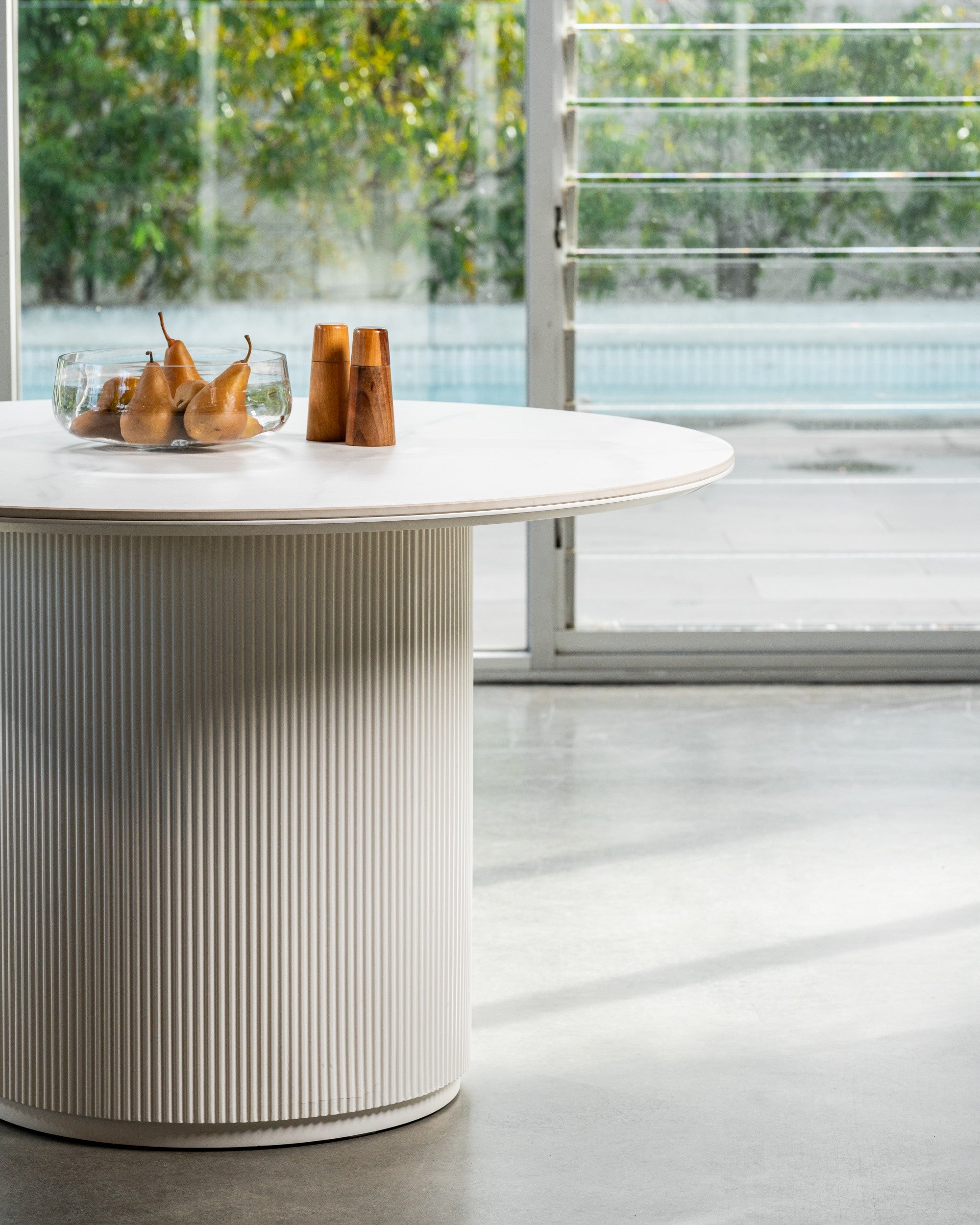 Windmere Dining Table Snow White Ceramic
