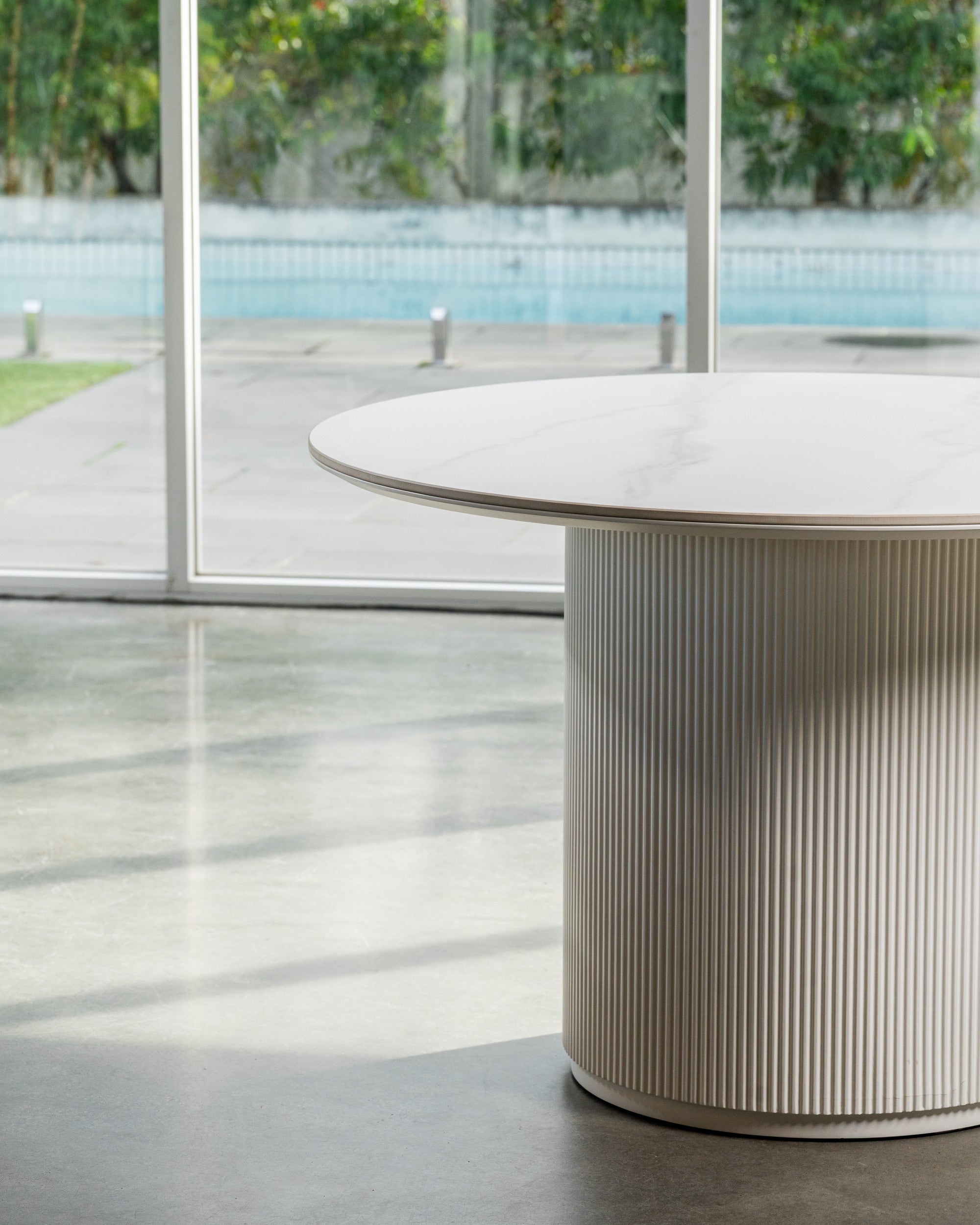 Windmere Dining Table Snow White Ceramic