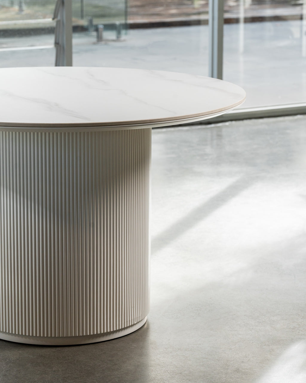 Windmere Dining Table Snow White Ceramic