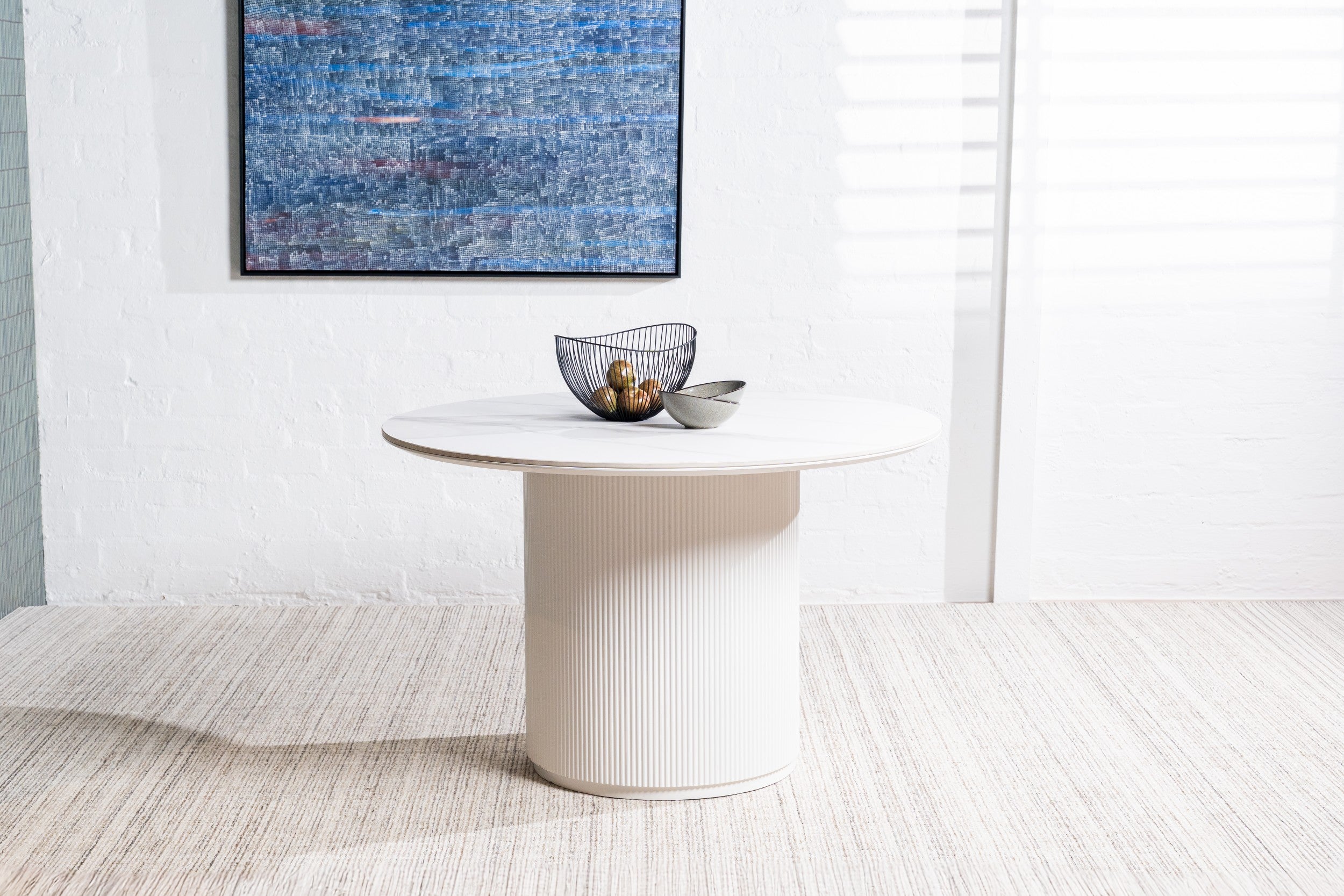 Windmere Dining Table Snow White Ceramic