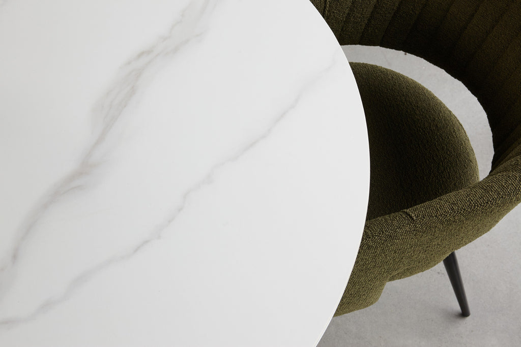 Windmere Dining Table Snow White Ceramic
