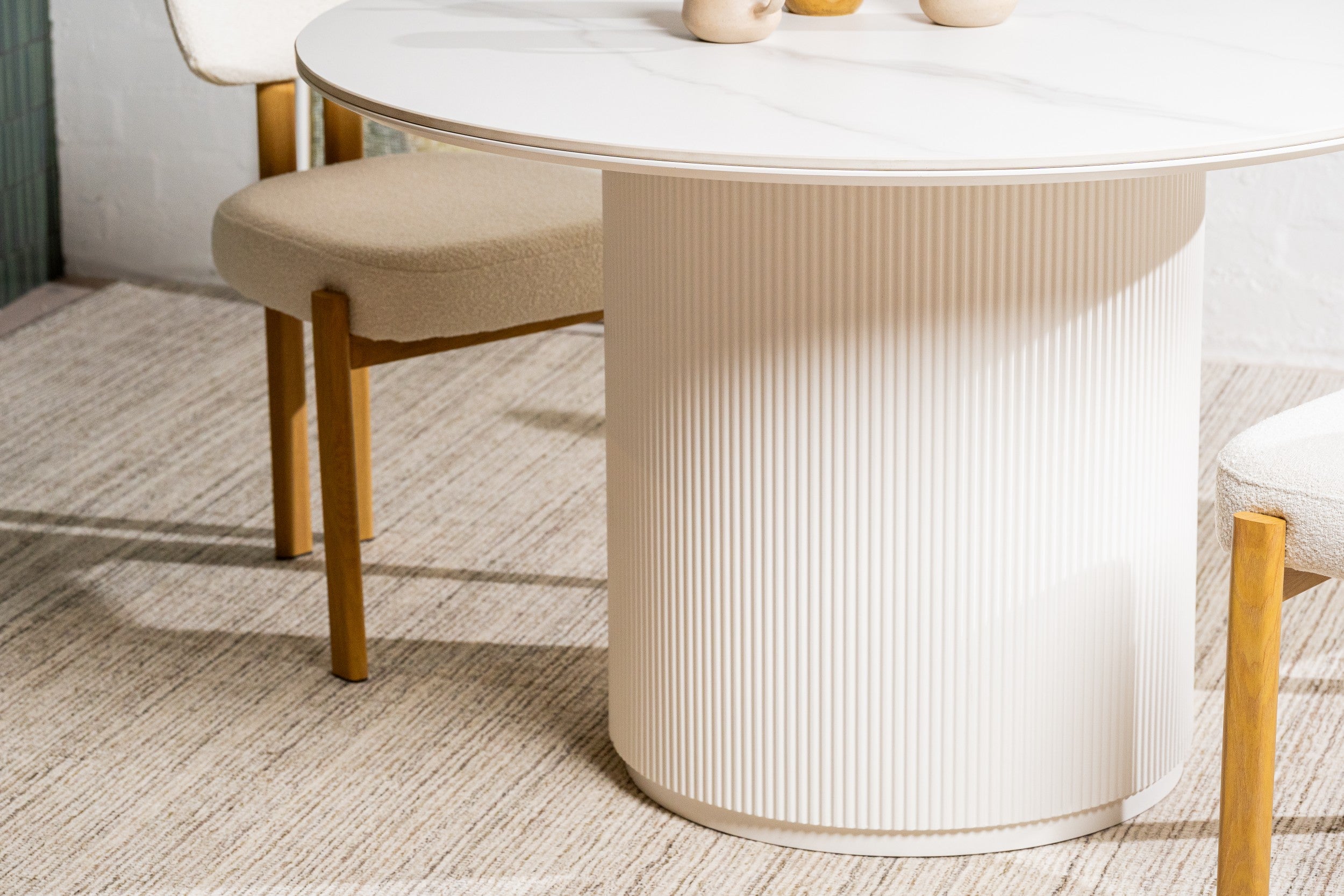 Windmere Dining Table Snow White Ceramic