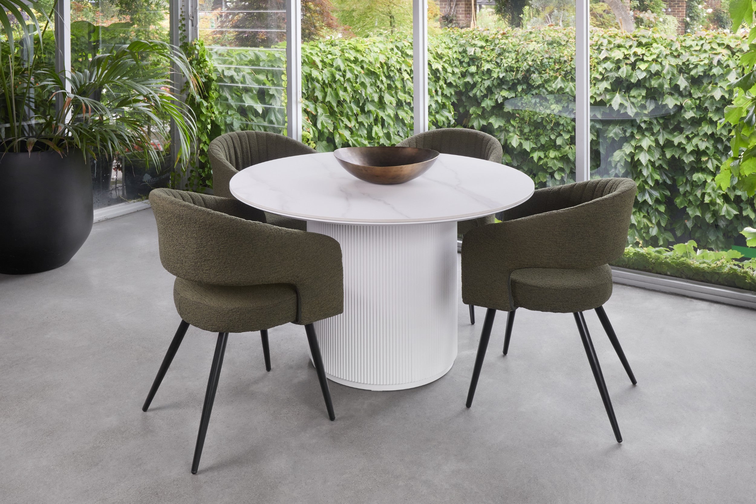 Windmere Dining Table Snow White Ceramic