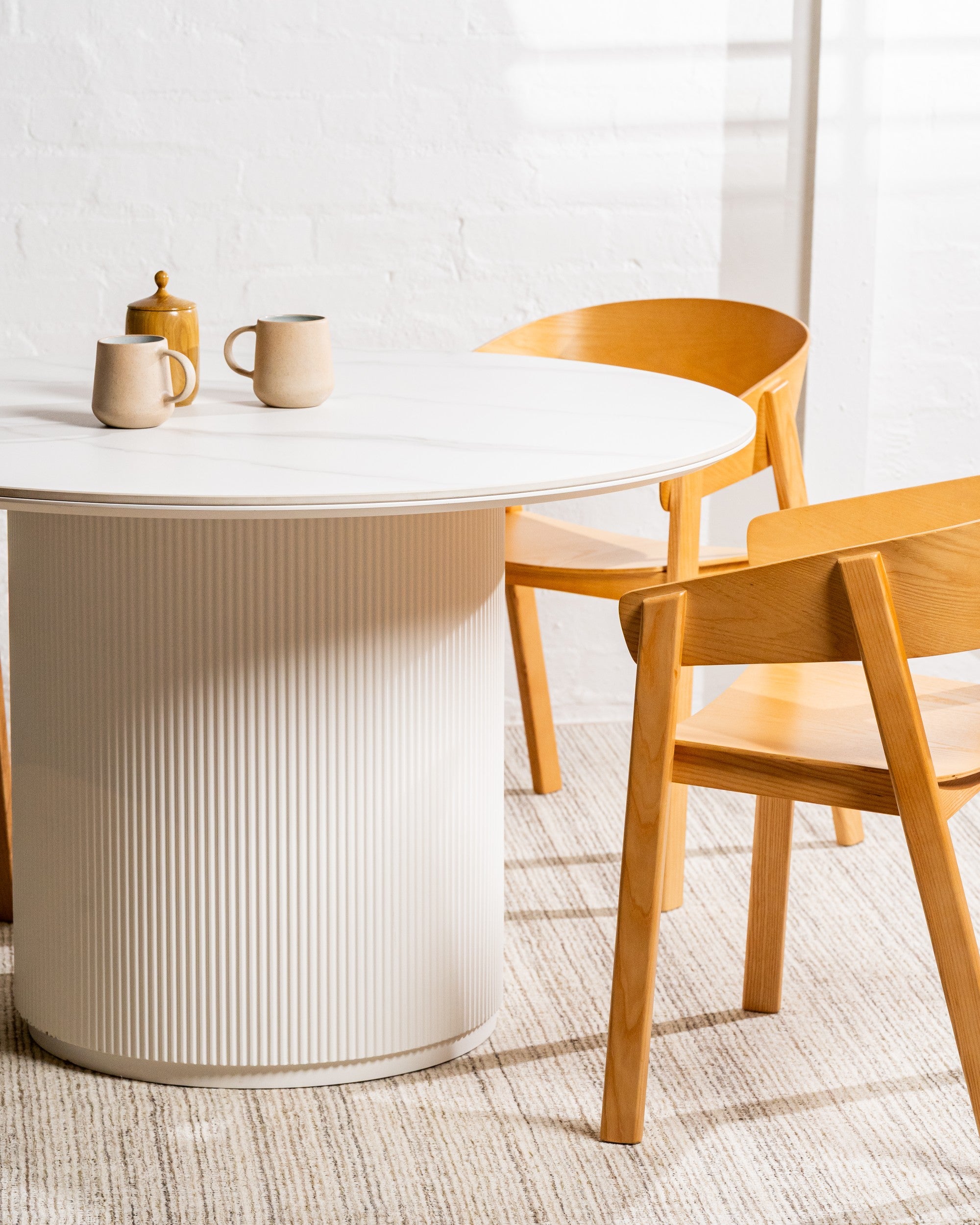 Windmere Dining Table Snow White Ceramic