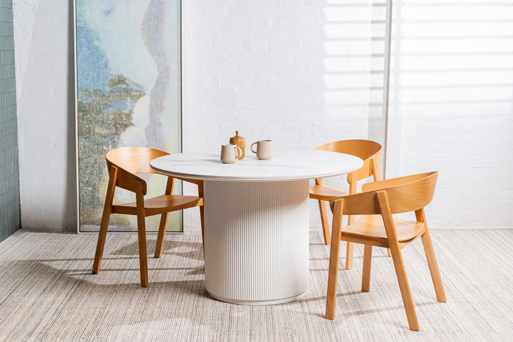 Windmere Dining Table Snow White Ceramic