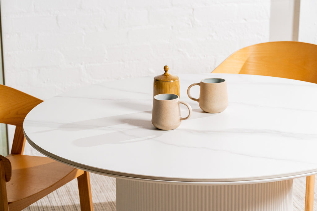 Windmere Dining Table Snow White Ceramic
