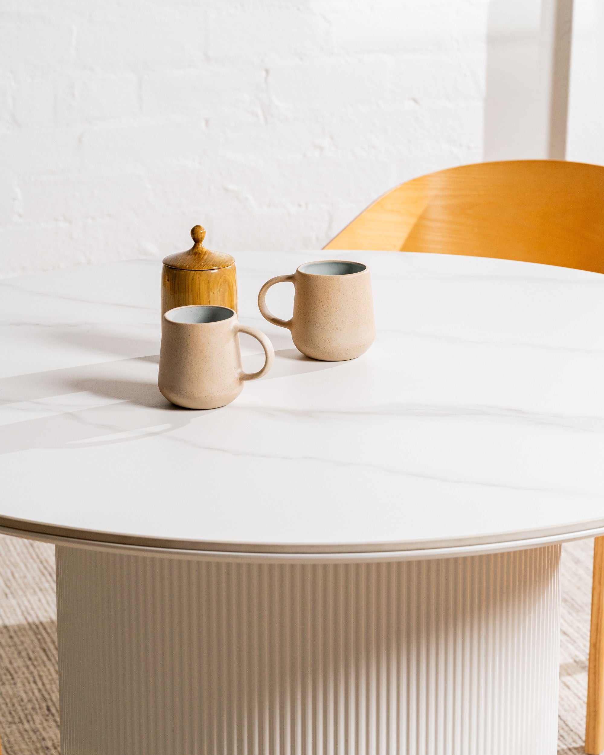 Windmere Dining Table Snow White Ceramic