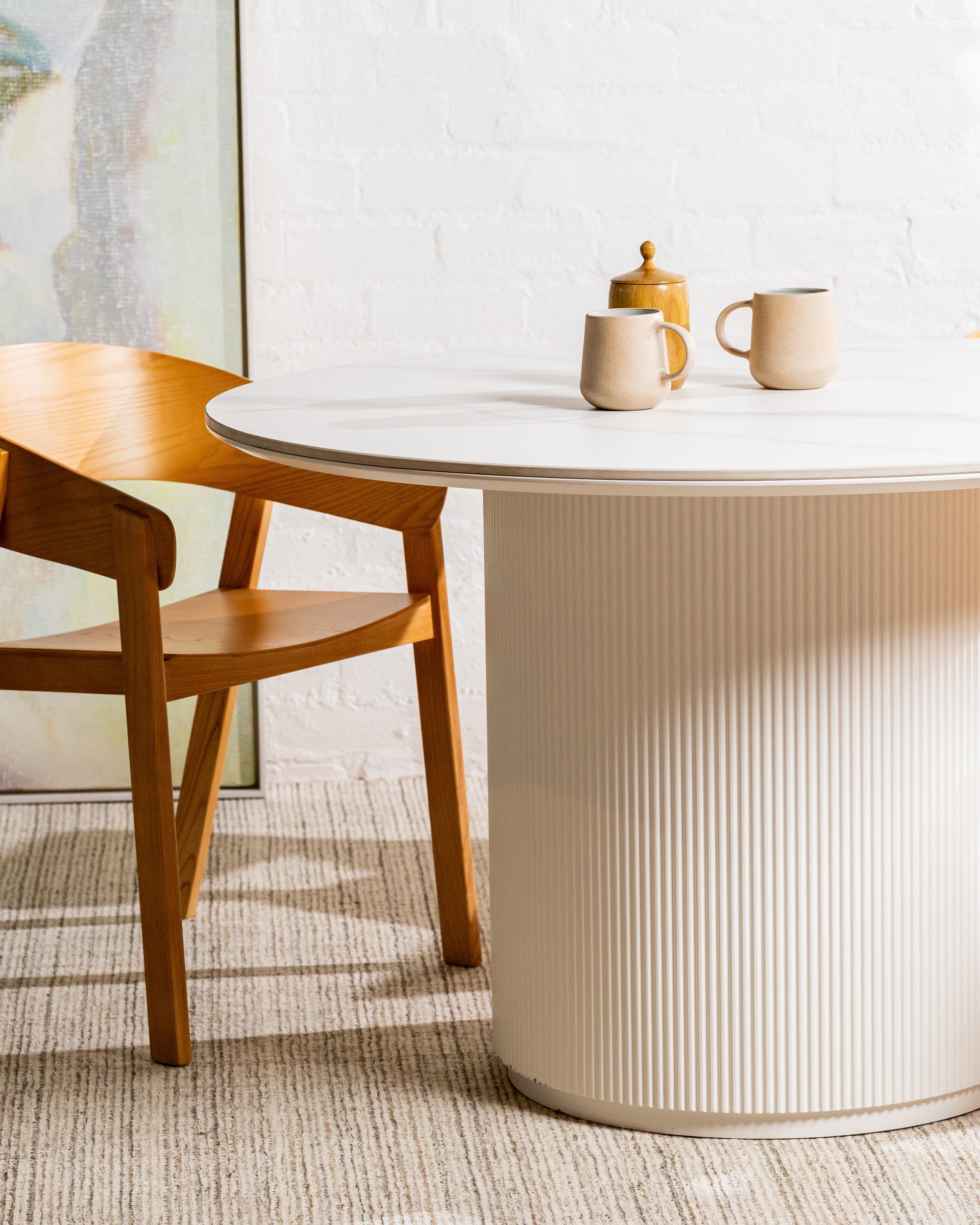 Windmere Dining Table Snow White Ceramic