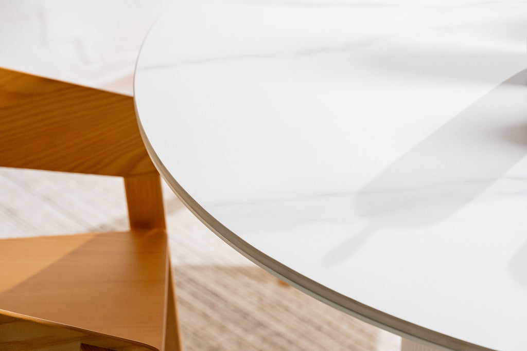 Windmere Dining Table Snow White Ceramic