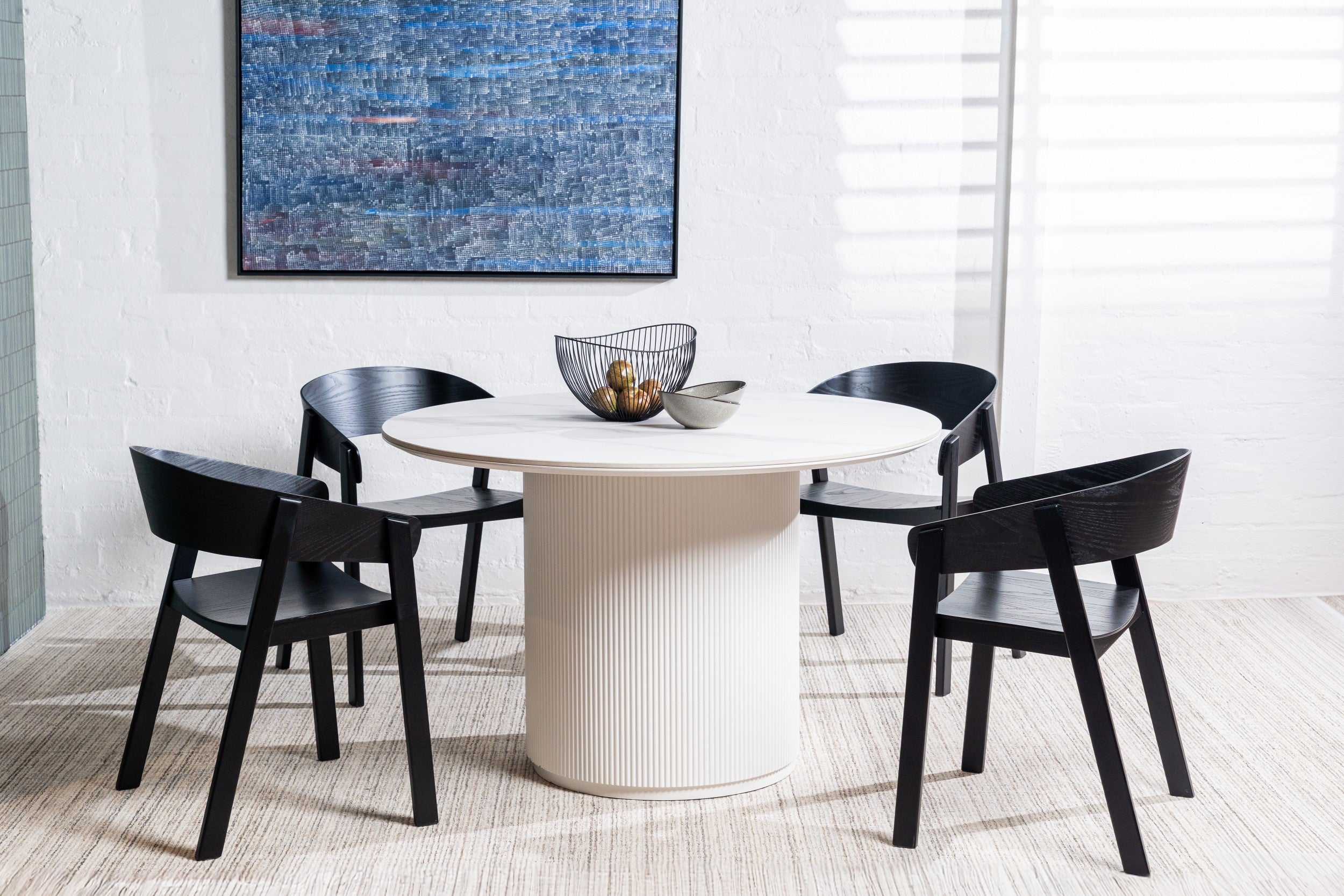 Windmere Dining Table Snow White Ceramic