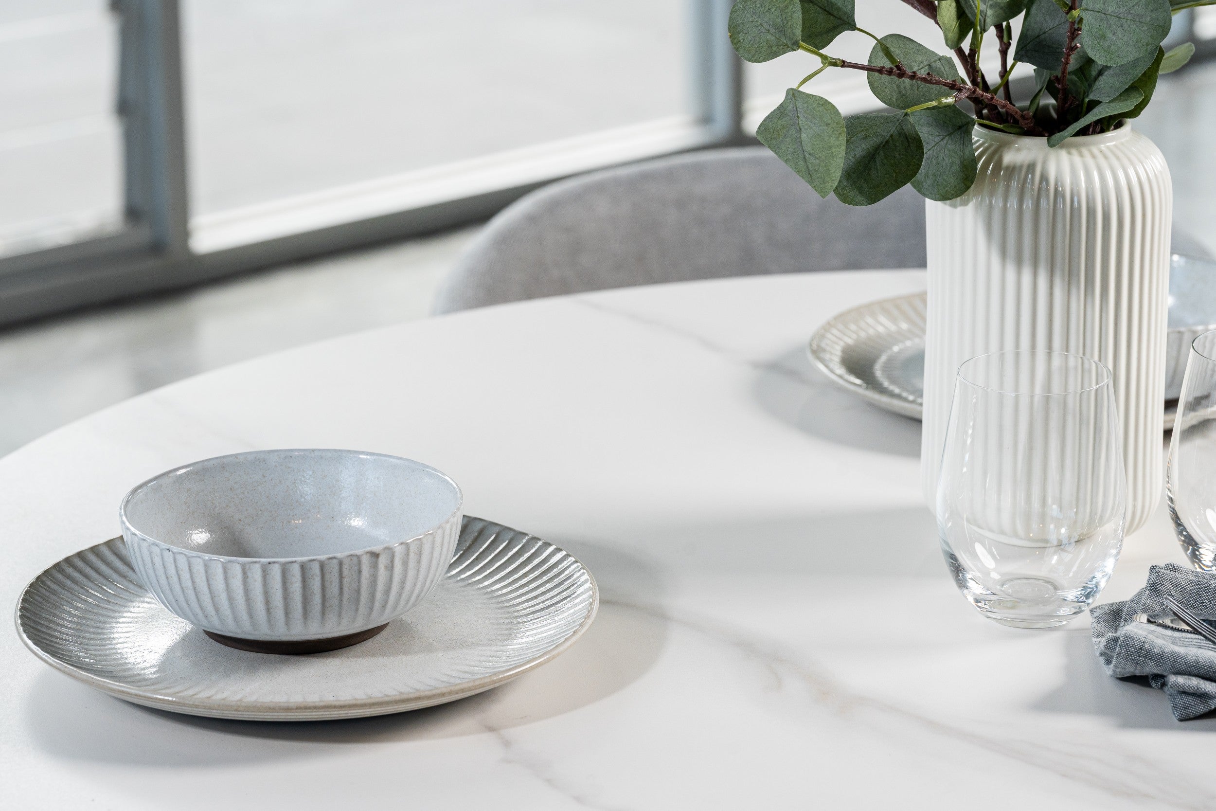 Windmere Dining Table Snow White Ceramic