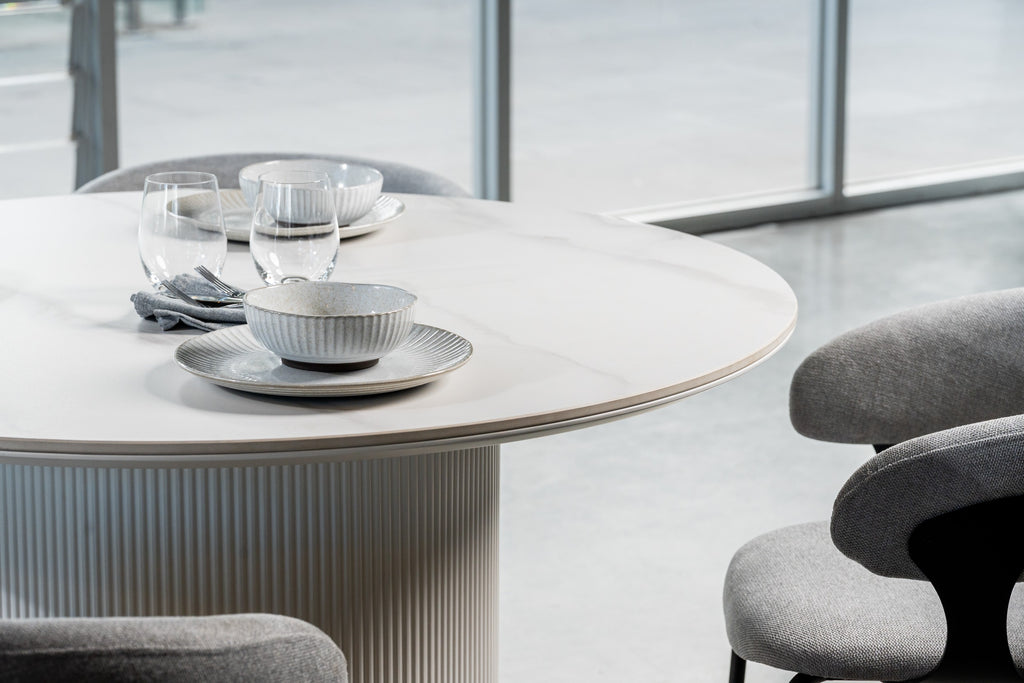 Windmere Dining Table Snow White Ceramic