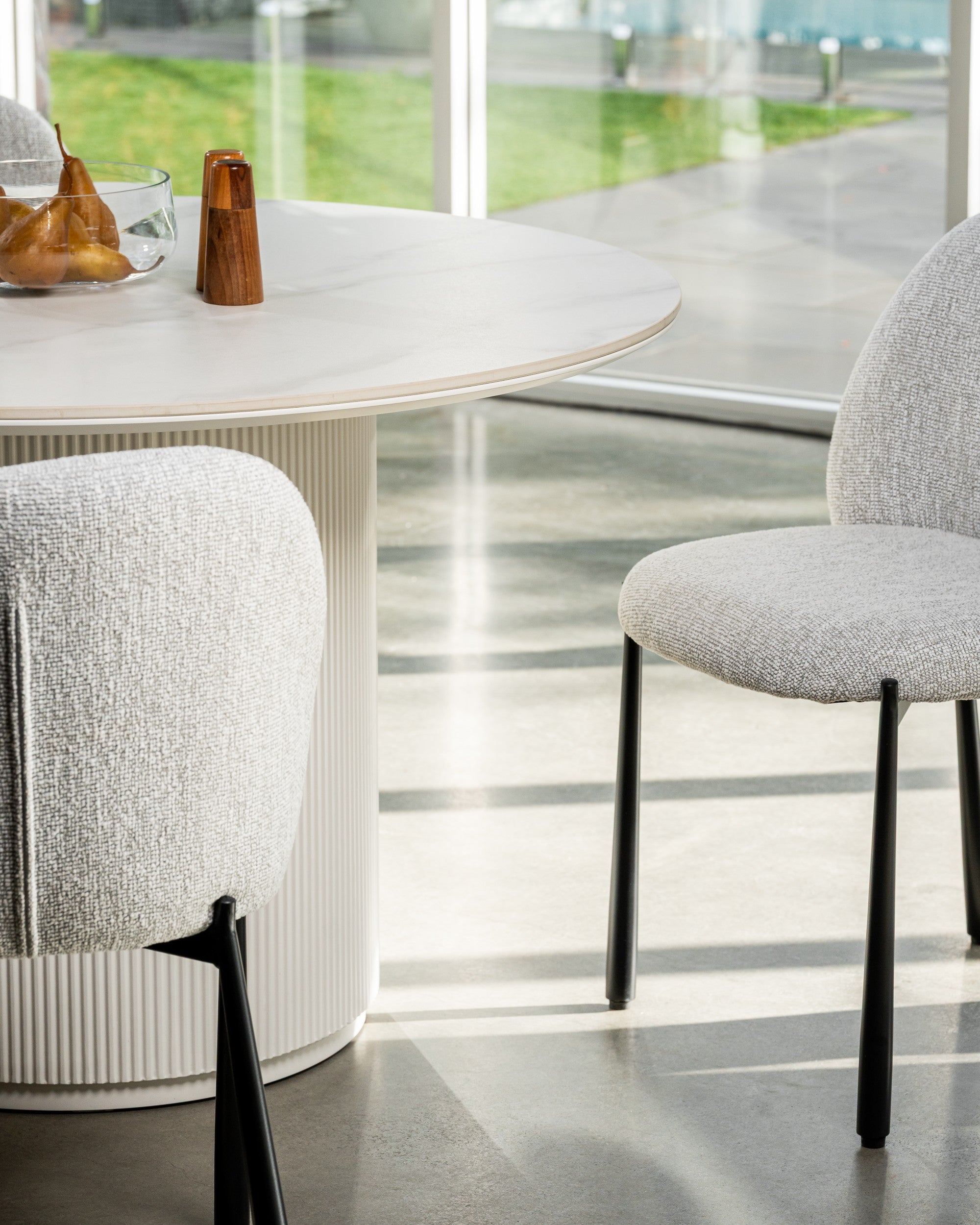 Windmere Dining Table Snow White Ceramic