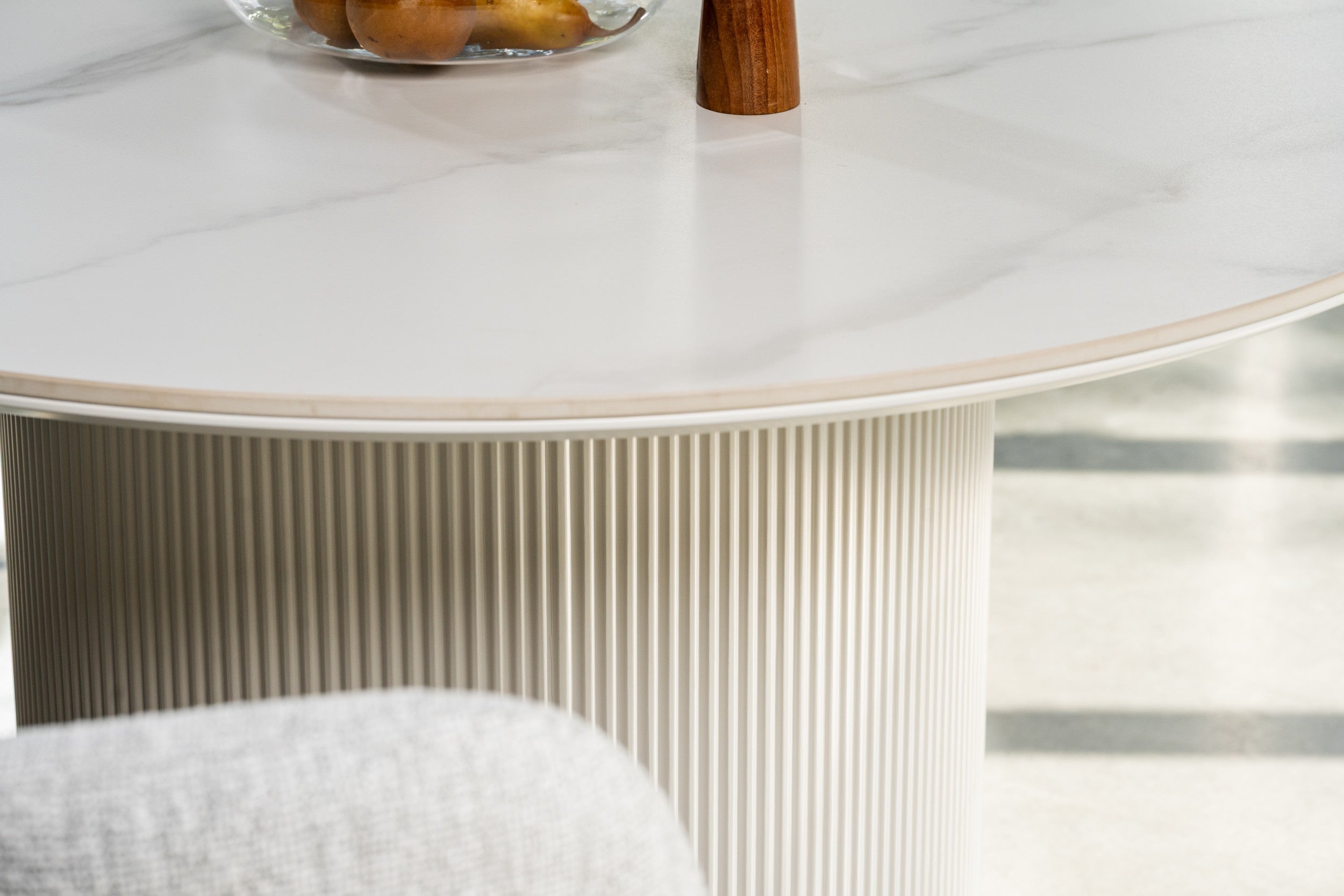 Windmere Dining Table Snow White Ceramic