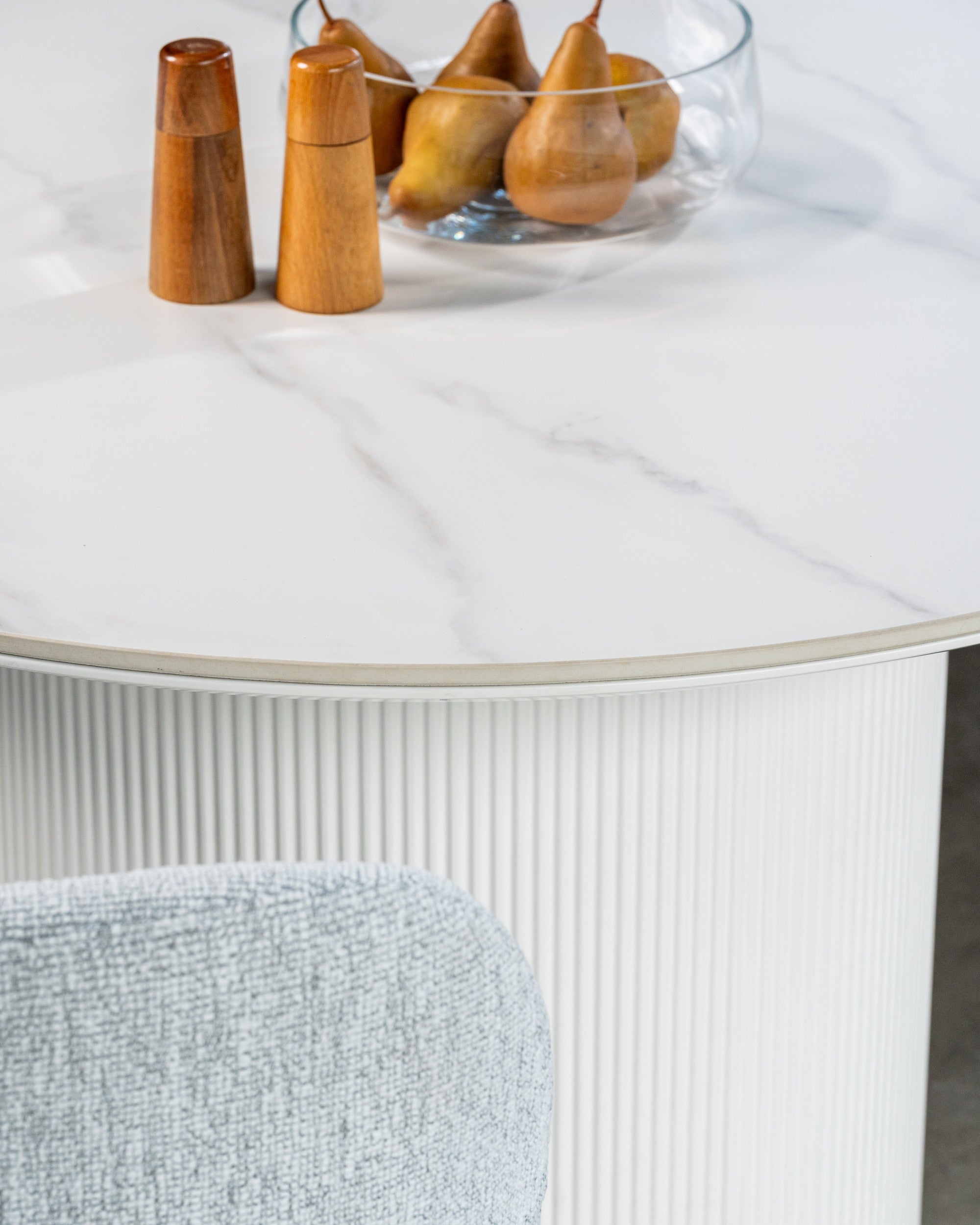 Windmere Dining Table Snow White Ceramic