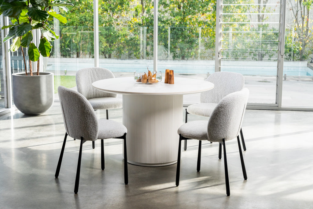 Windmere Dining Table Snow White Ceramic