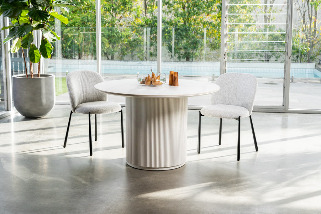 Windmere Dining Table Snow White Ceramic