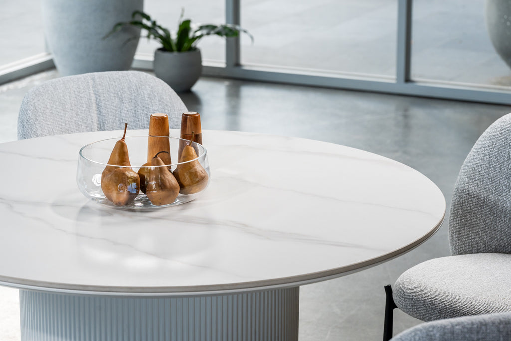 Windmere Dining Table Snow White Ceramic