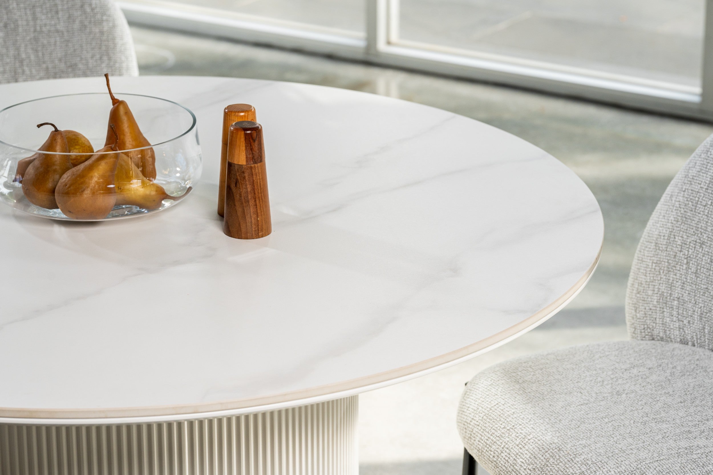 Windmere Dining Table Snow White Ceramic