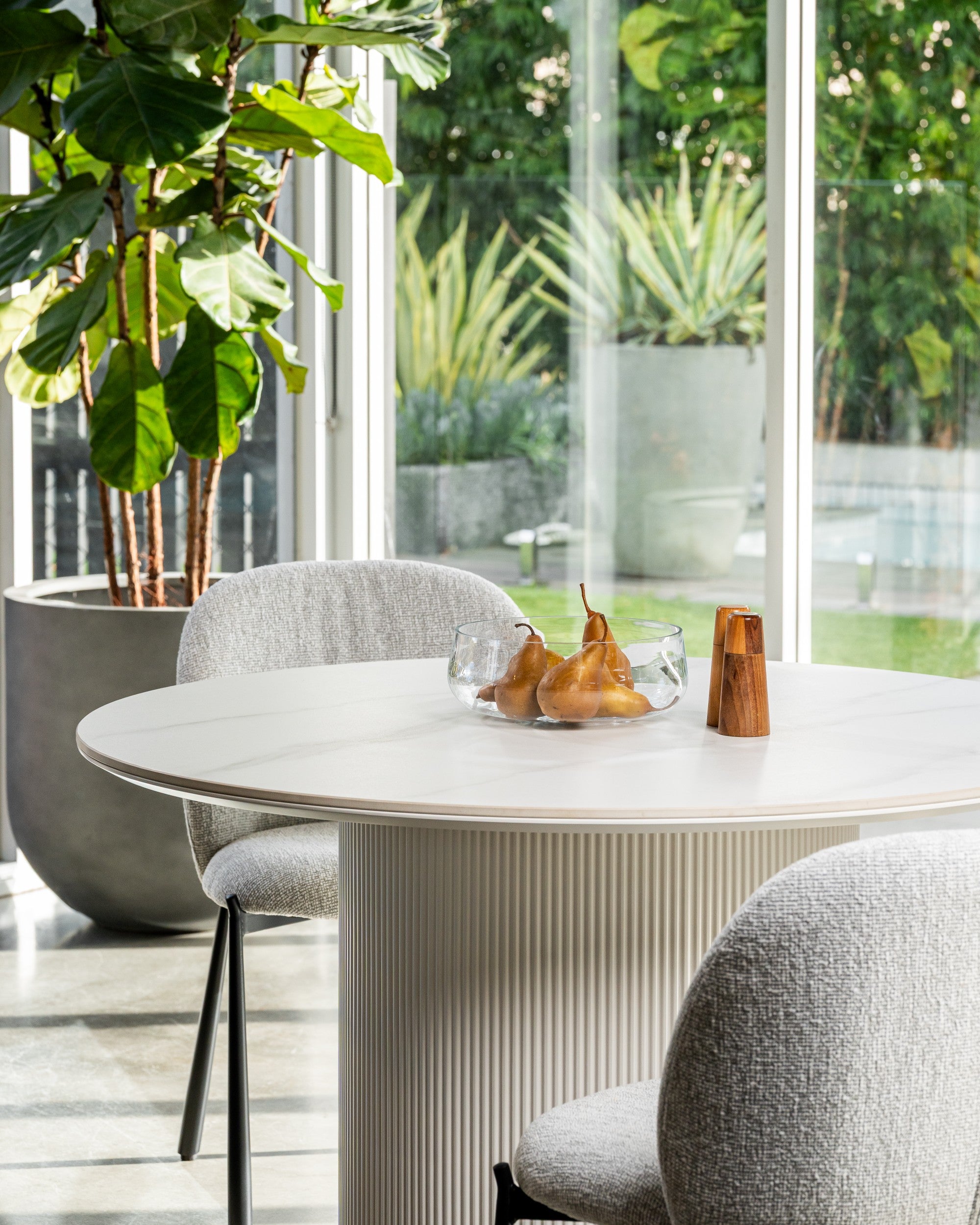 Windmere Dining Table Snow White Ceramic