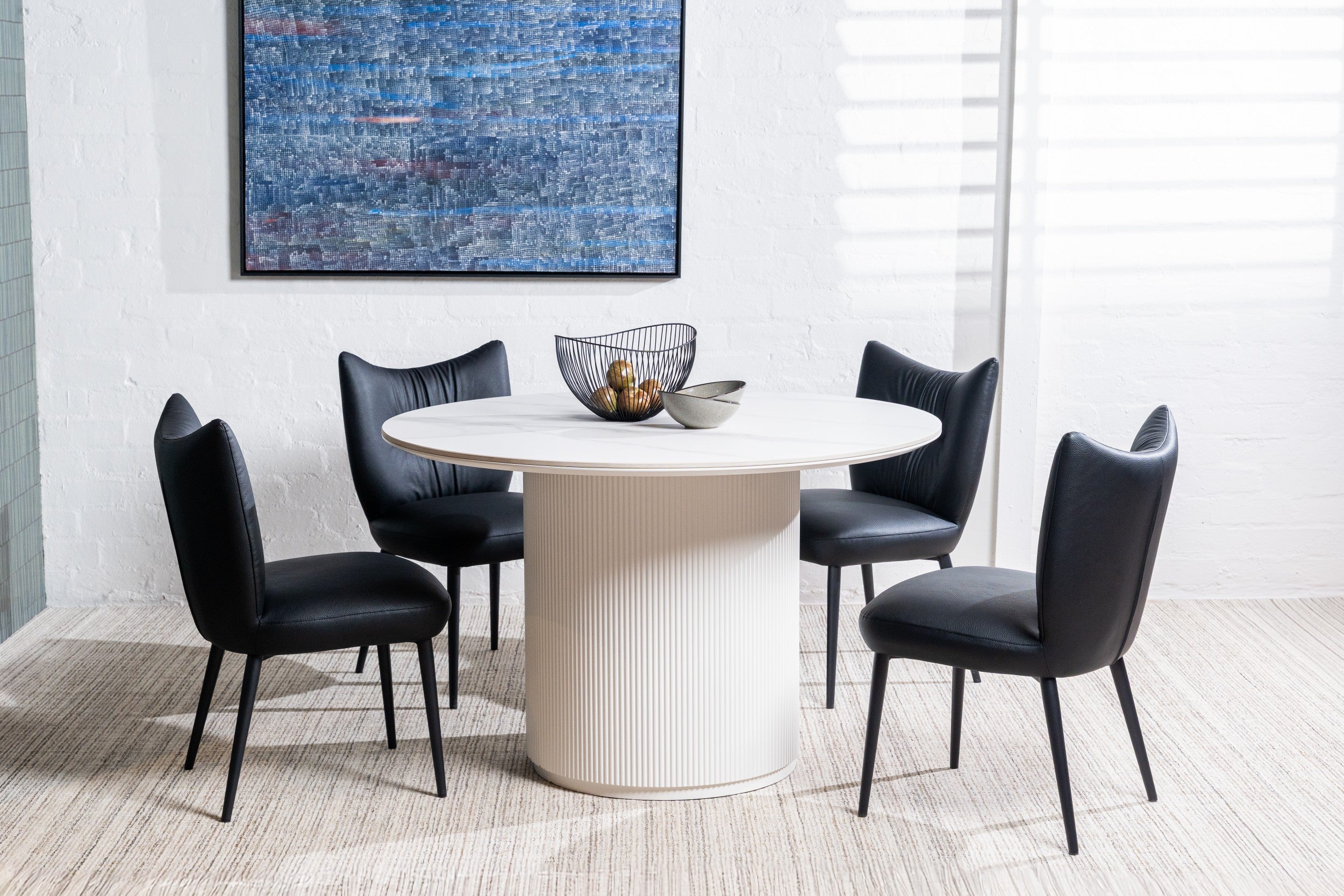 Windmere Dining Table Snow White Ceramic