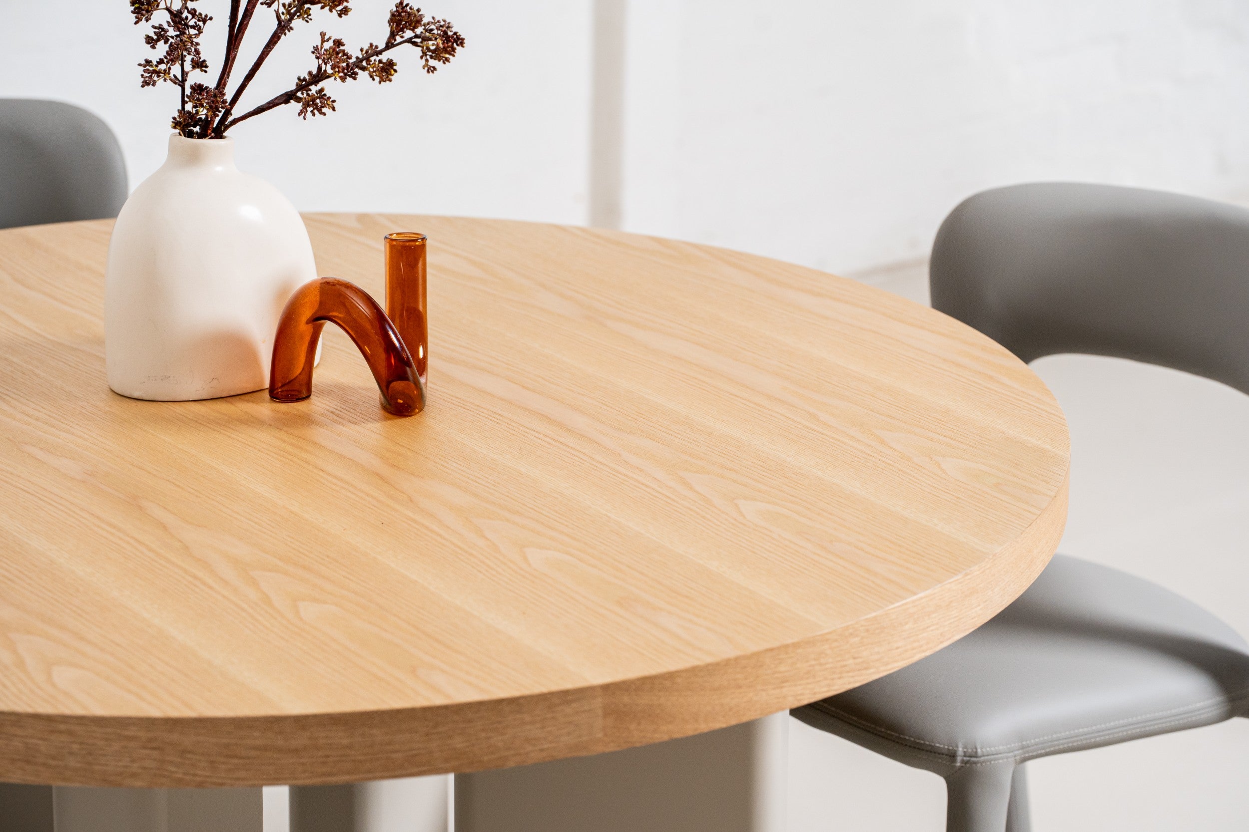 Westwood Round Dining Table Oak / Grey
