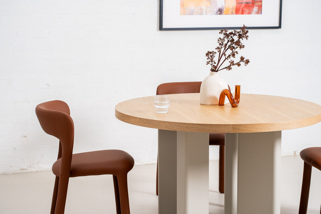 Westwood Round Dining Table Oak / Grey