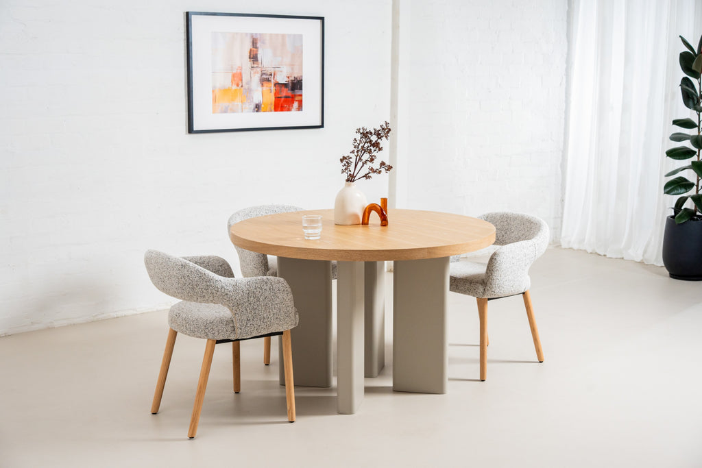 Westwood Round Dining Table Oak / Grey