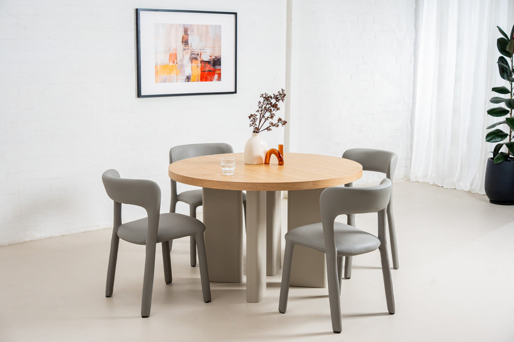 Westwood Round Dining Table Oak / Grey