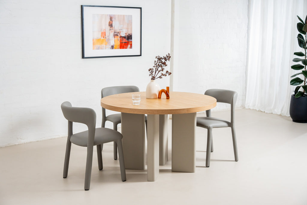 Westwood Round Dining Table Oak / Grey