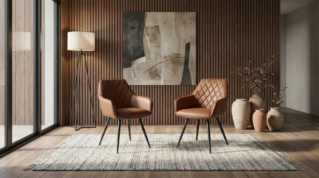 Zevaro Dining Chair Cognac (Set of 2)